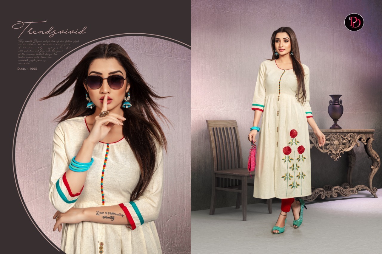 Long Fancy Kurti Bust Size: 40-42-44 Inch (In)