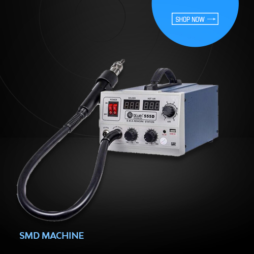 Bluei 555 SMD Machine - Fiber Body, 110cm Handle Length, White Color | Advanced Quality, Heavy Duty Copper Element, Digital Display, 580W Output Power, 100L/min Air Current