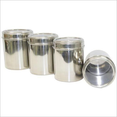 Silver Stainless Steel Container