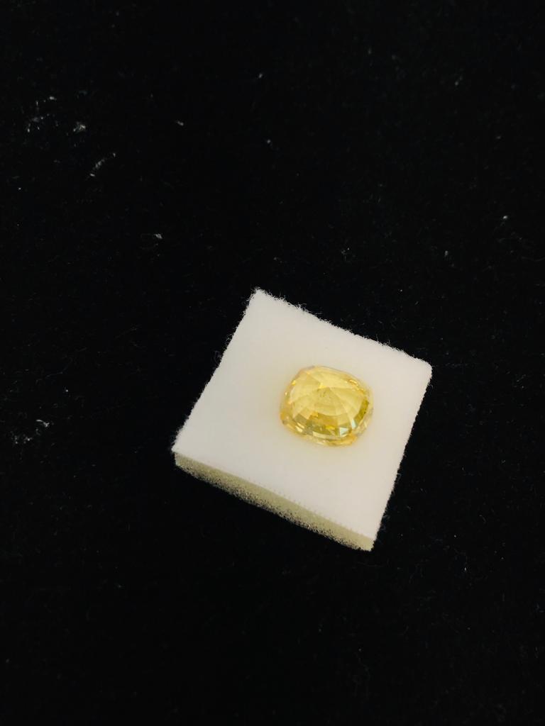 Natural Yellow Sapphire - 19.50 Carat, Unheated & Untreated, Emerald Cut, Vibrant Yellow Color