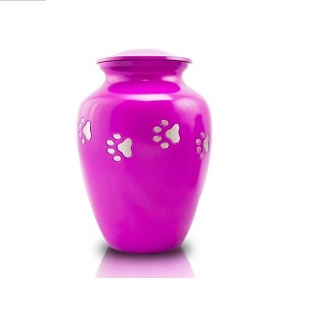 Silver Aluminum Pet Urn By Dog Speak Always Remembered