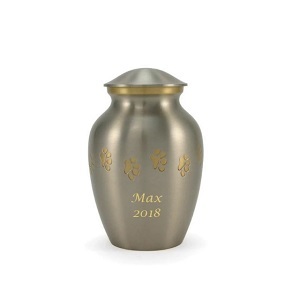 Black Vintage Brass Pet Urn