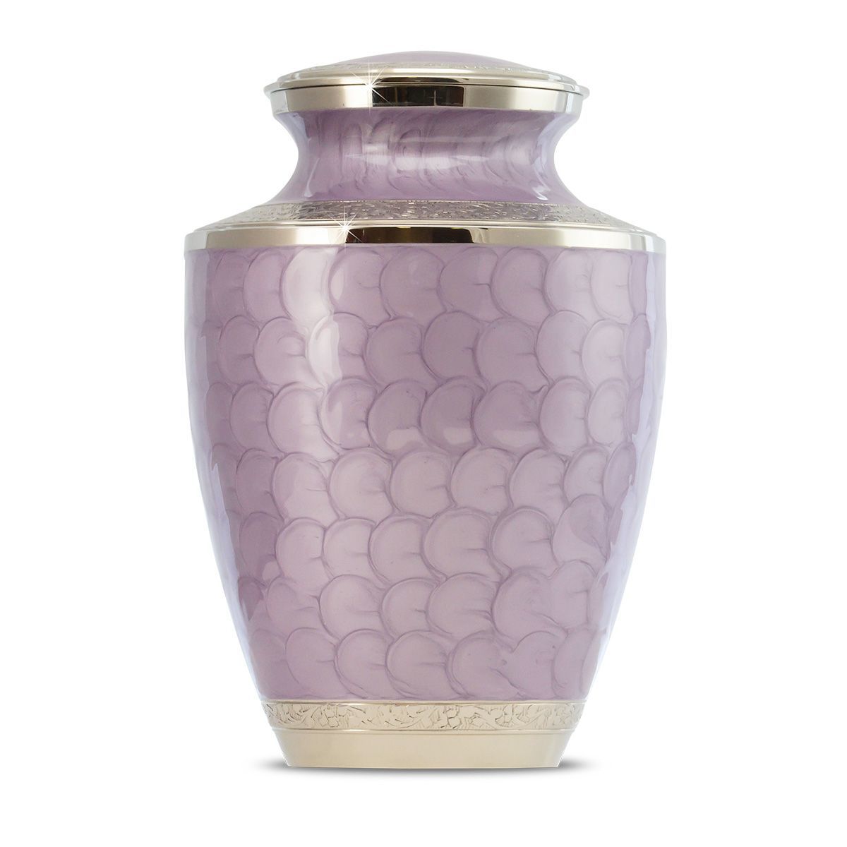 Gorgeous Blue Plain Adult Urn - Brass Material, 10 1/2 Inches, 220 Cubic Inches | Floating Hearts Design, Ideal Home Decor Gift
