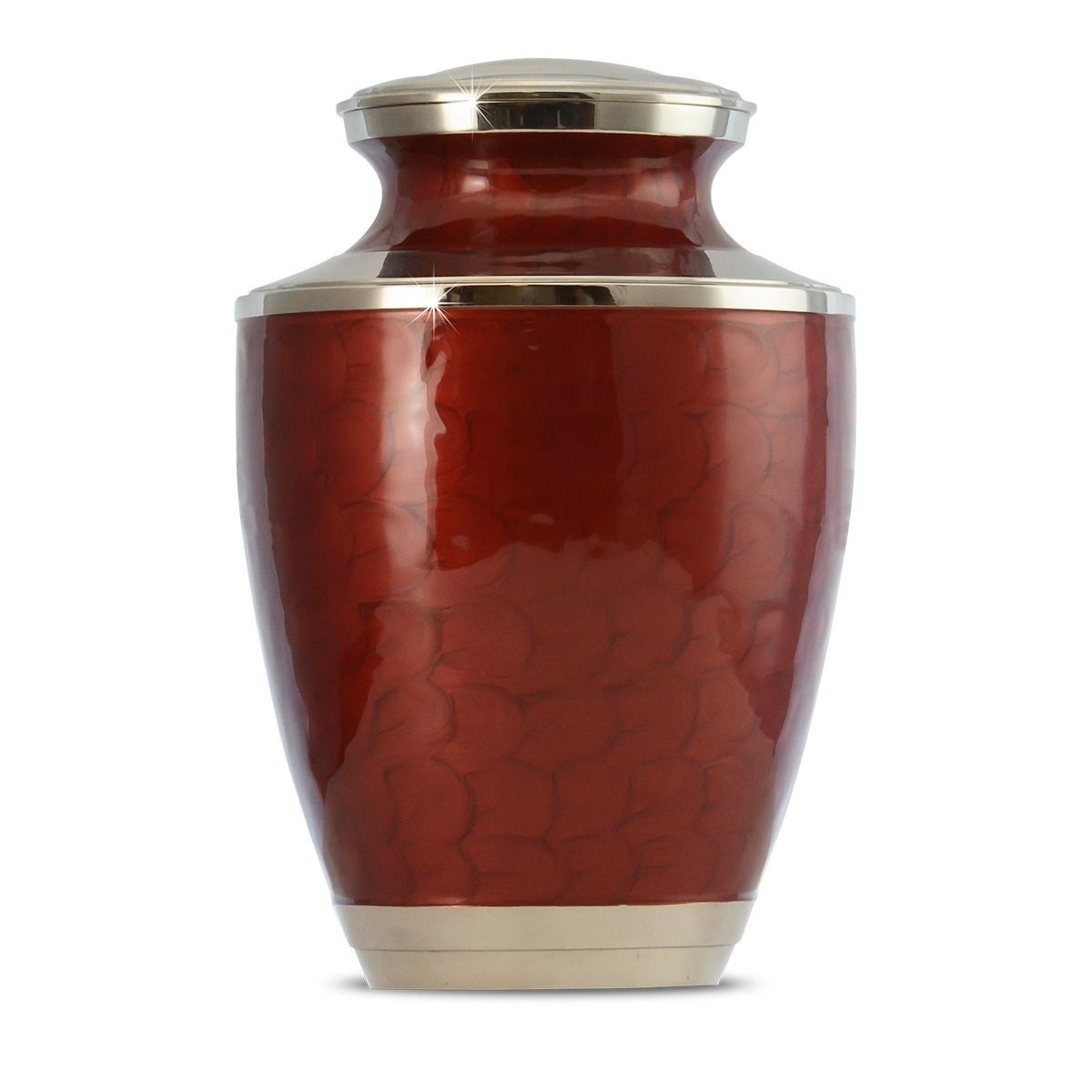 Gorgeous Blue Plain Adult Urn - Brass Material, 10 1/2 Inches, 220 Cubic Inches | Floating Hearts Design, Ideal Home Decor Gift