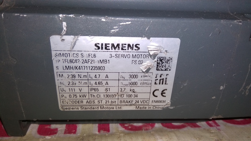 Siemens Servo Motor 1fl6 042-2af21-1mb1