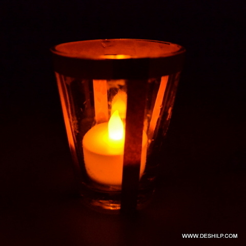 ग्लास स्मॉल टी लाइट कैंडल होल्डर