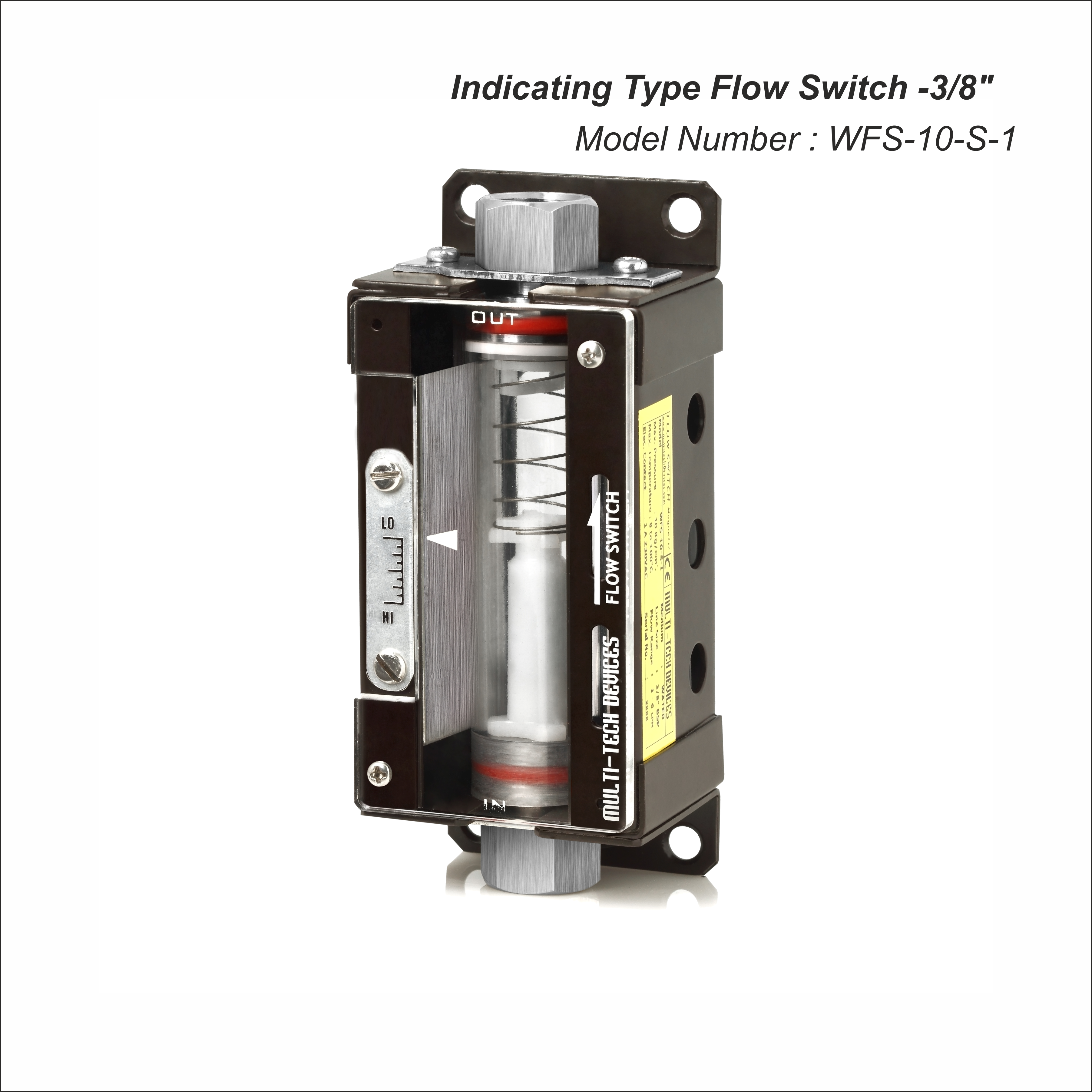 Indicating Type Water Flow Switch - Stainless Steel, 1/4 To 1 Inch, 10 Kg/cm2 Pressure, 230 Volt Spdt Reed Switch, Oem Customization Available