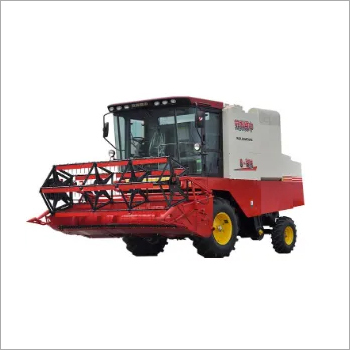 Red+white Soybean Combine Harvester