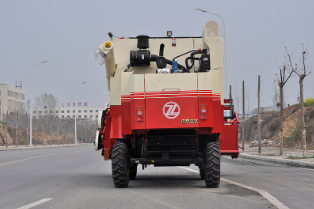 Red+white Soybean Combine Harvester