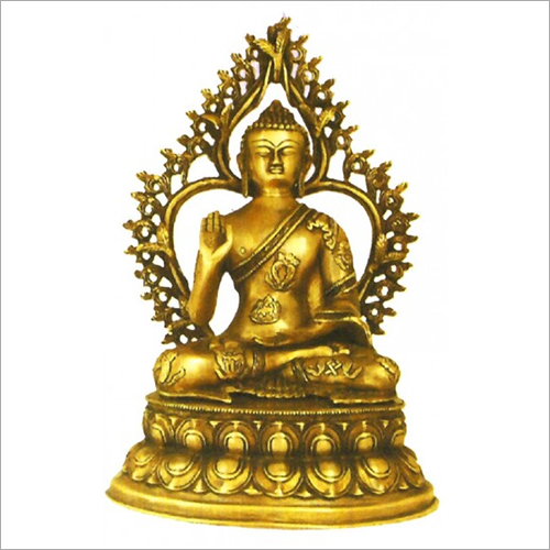 Brass Lord Buddha With Border Statue Size: Customize