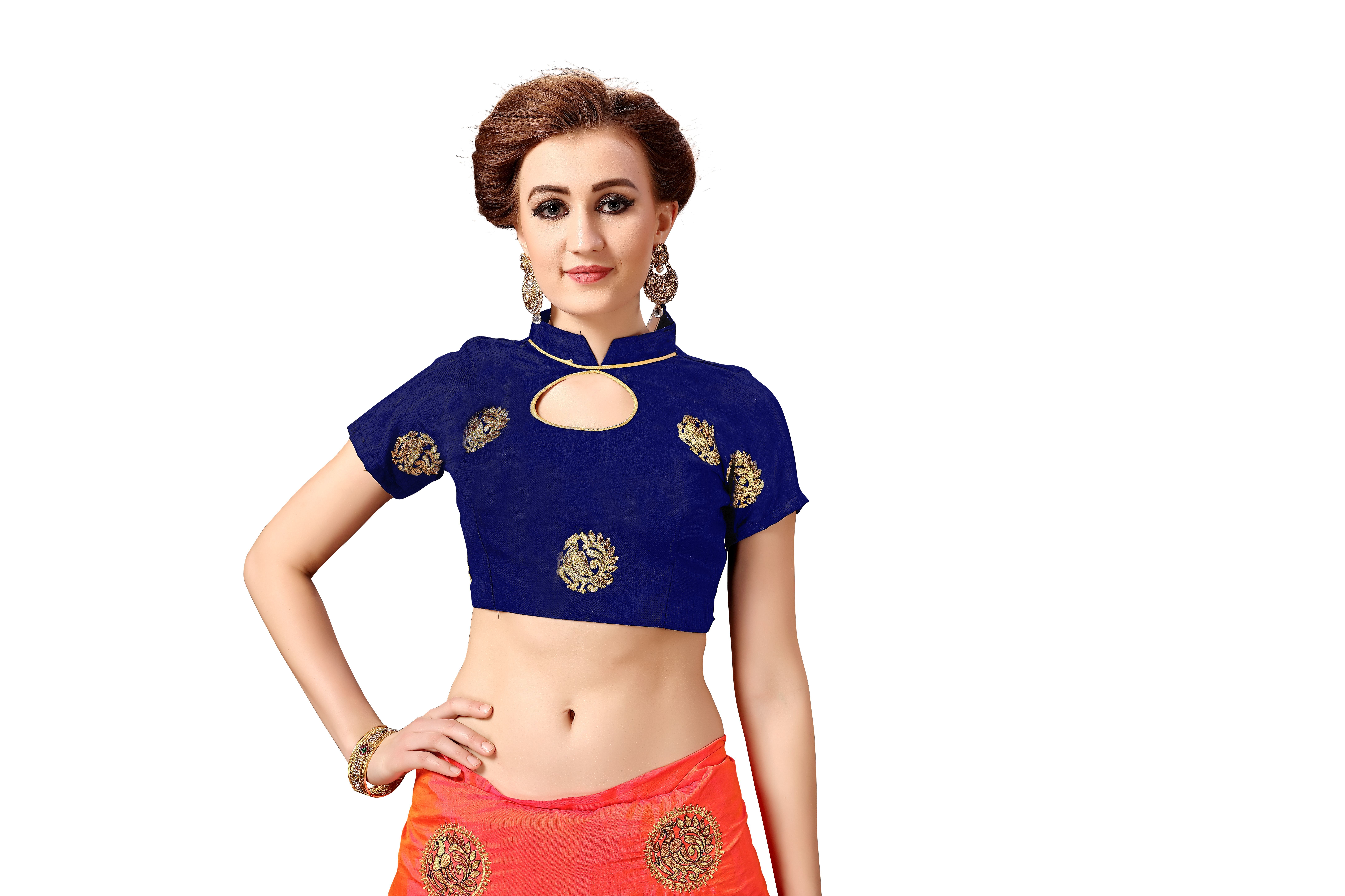 Silk Embroidery Saree - 5.50 Mtr Length, Orange Dupion Blouse With Heavy Embroidery | Festive Wear, Resham Embroidery Work, Attractive Tassel Pallu Border