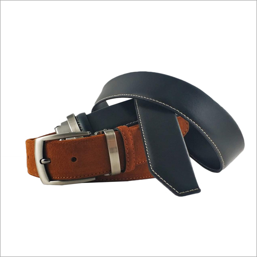 Black Mens Plain Formal Leather Belt
