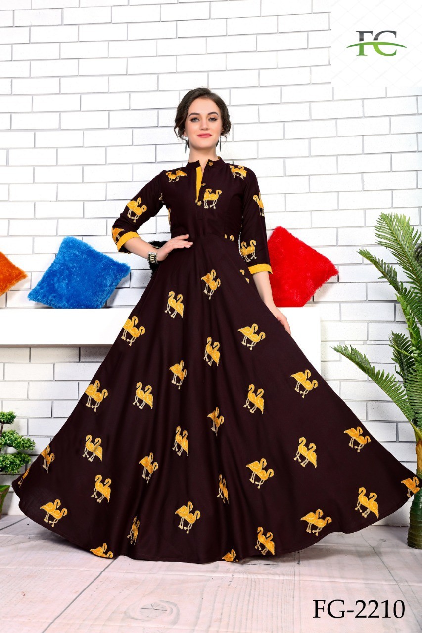 Multicolored Designer Gown