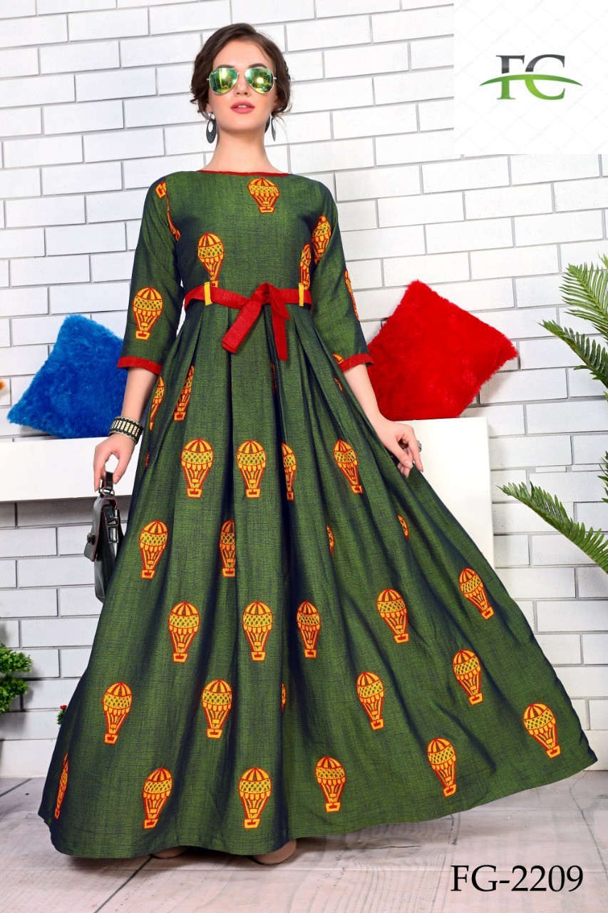 Multicolored Designer Gown