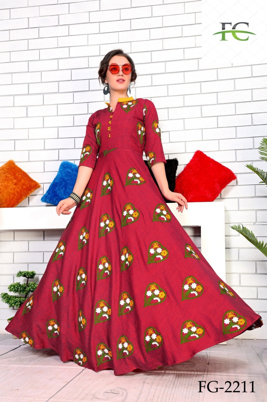 Multicolored Designer Gown