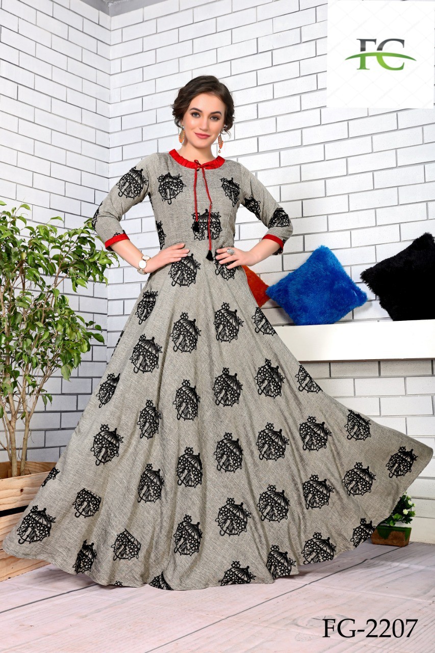 Multicolored Designer Gown