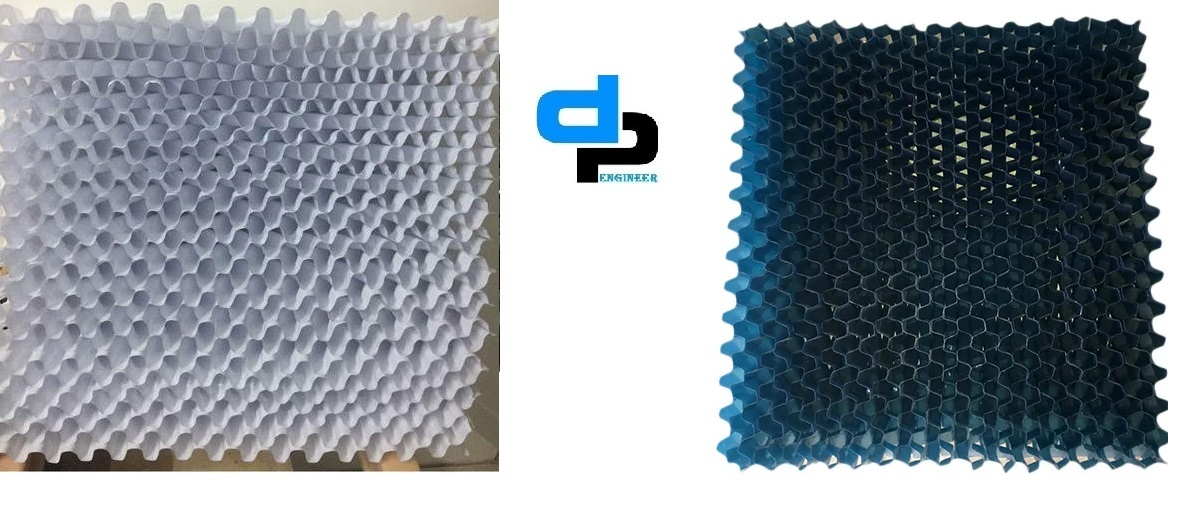 Pvc Drift Eliminator - Rigid Pvc, 600 X 600 X 125 Mm, Blue | S-shaped Corrugated Design, Reduces Water Carry Over Loss, Longer Working Life