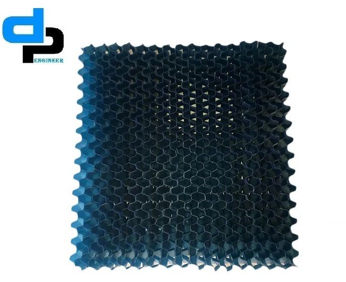 Pvc Drift Eliminator - Rigid Pvc, 600 X 600 X 125 Mm, Blue | S-shaped Corrugated Design, Reduces Water Carry Over Loss, Longer Working Life