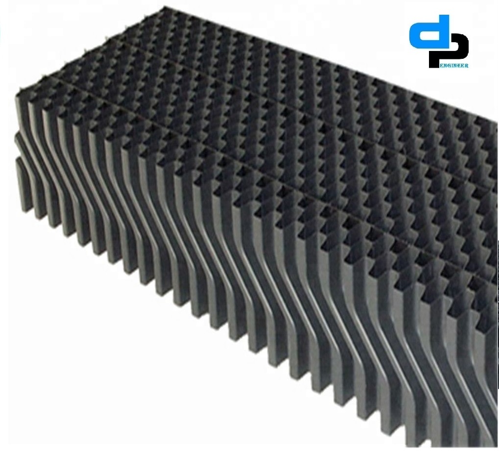 Pvc Drift Eliminator - Rigid Pvc, 600 X 600 X 125 Mm, Blue | S-shaped Corrugated Design, Reduces Water Carry Over Loss, Longer Working Life