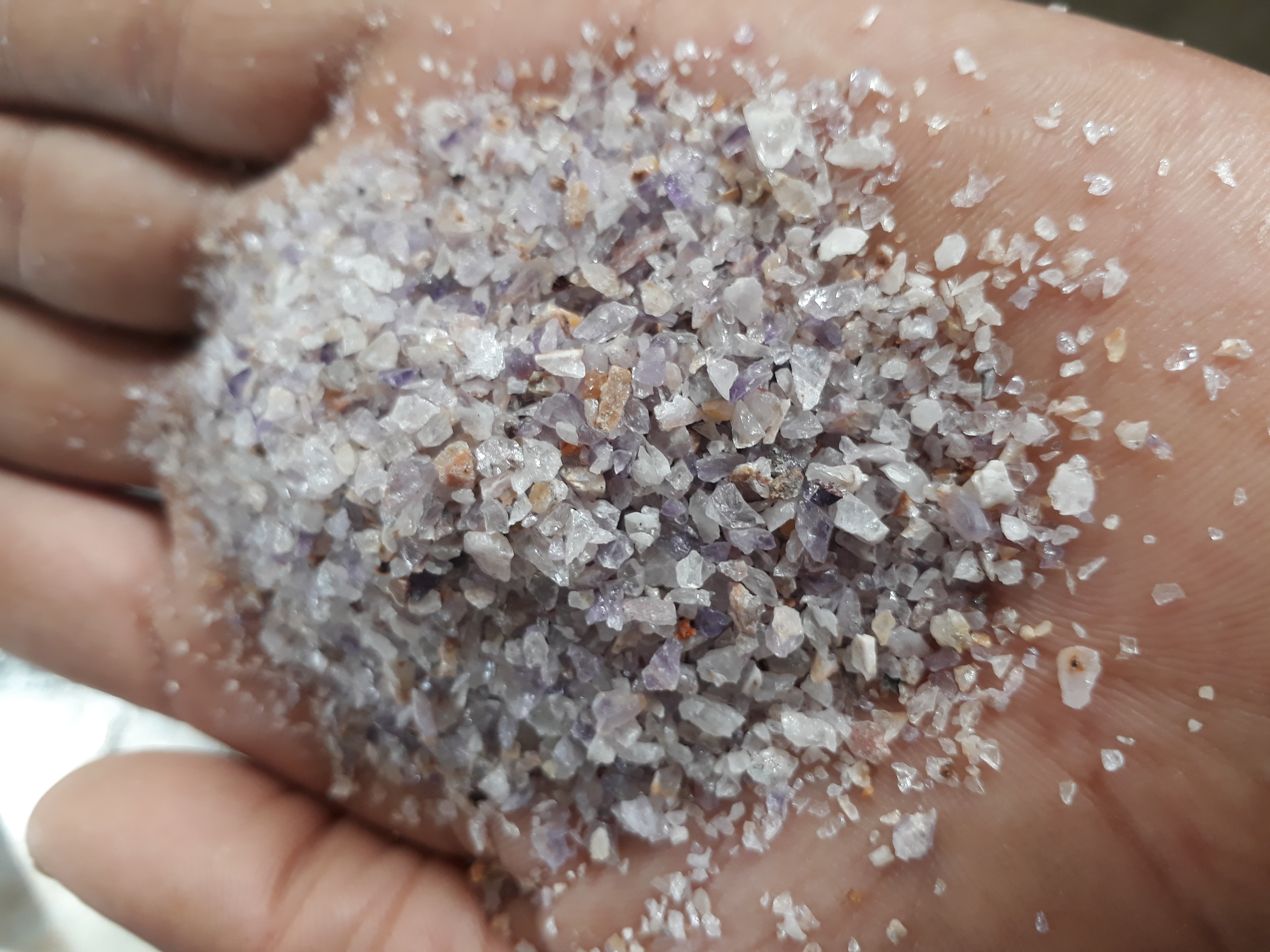 Natural Blue And Purple Quartz Crushed Amethyst Sand And Grit For Foundation - Artificial Stone Type: Crystallized Glass Stone
