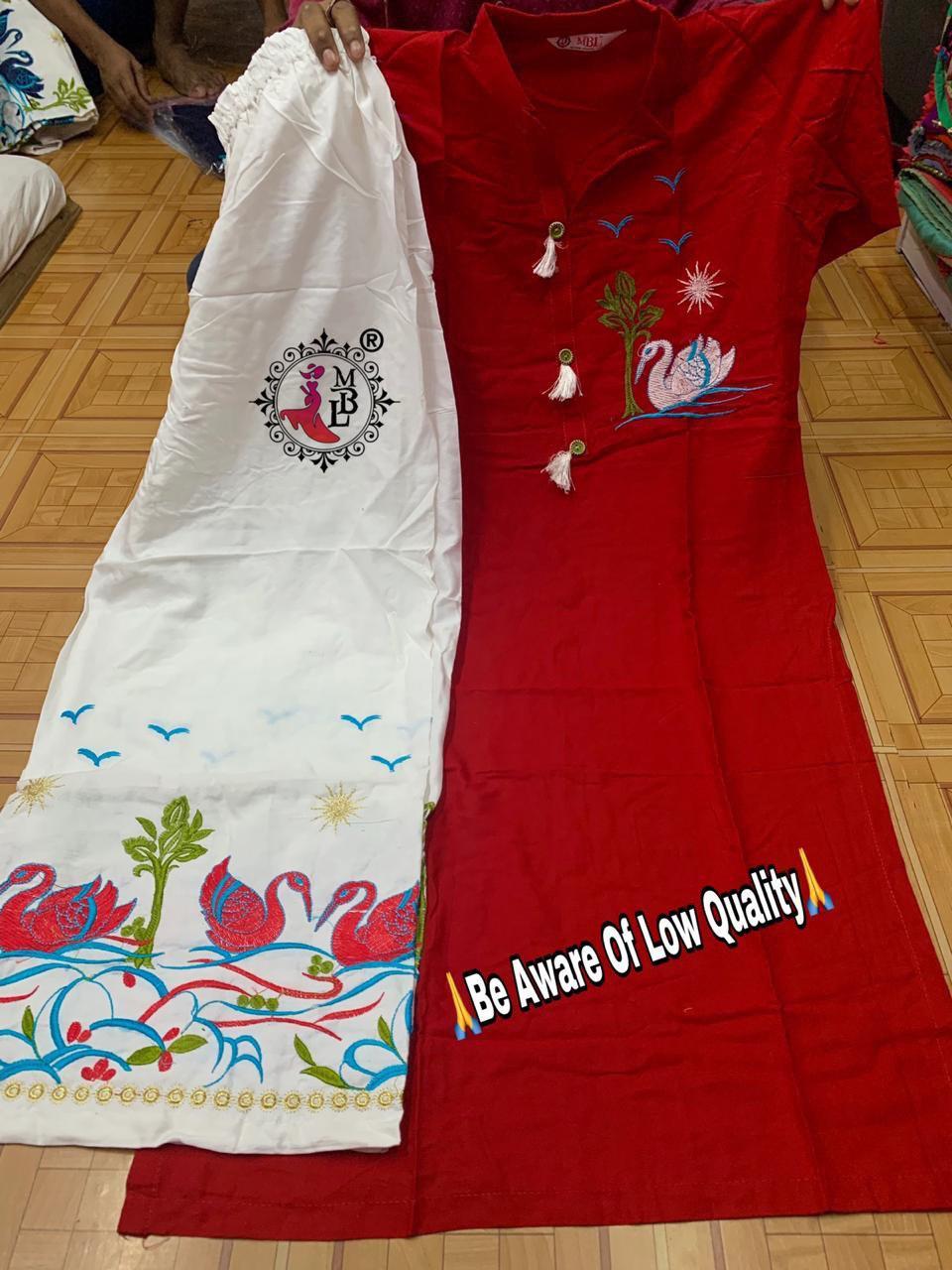 Multy Rayon Fabric Plazo Kurtis