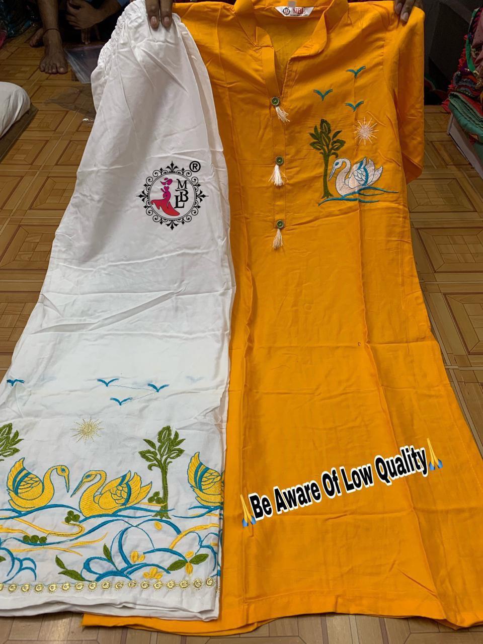 Multy Rayon Fabric Plazo Kurtis