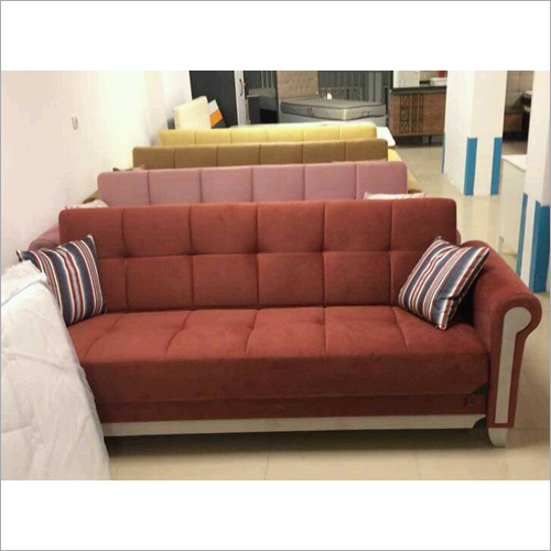 Designer 3 Seater Sofa - Fabric, Foam, Iron, Wood | Handmade Artwork, Durable, No Assembly Required, Available in All Colors