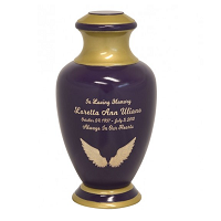 Silver Eagle Solid Brass Urn Beautiful