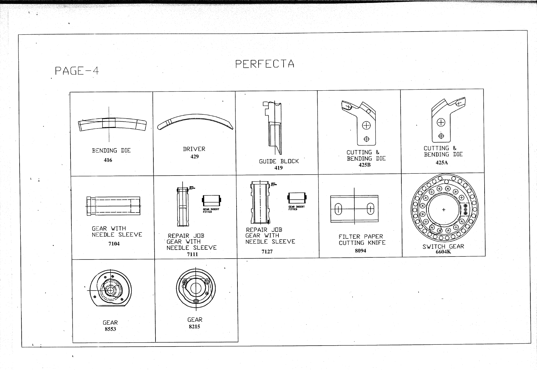 Perfecta Teabag Packaging Machine Spares - Material: Mild Steel