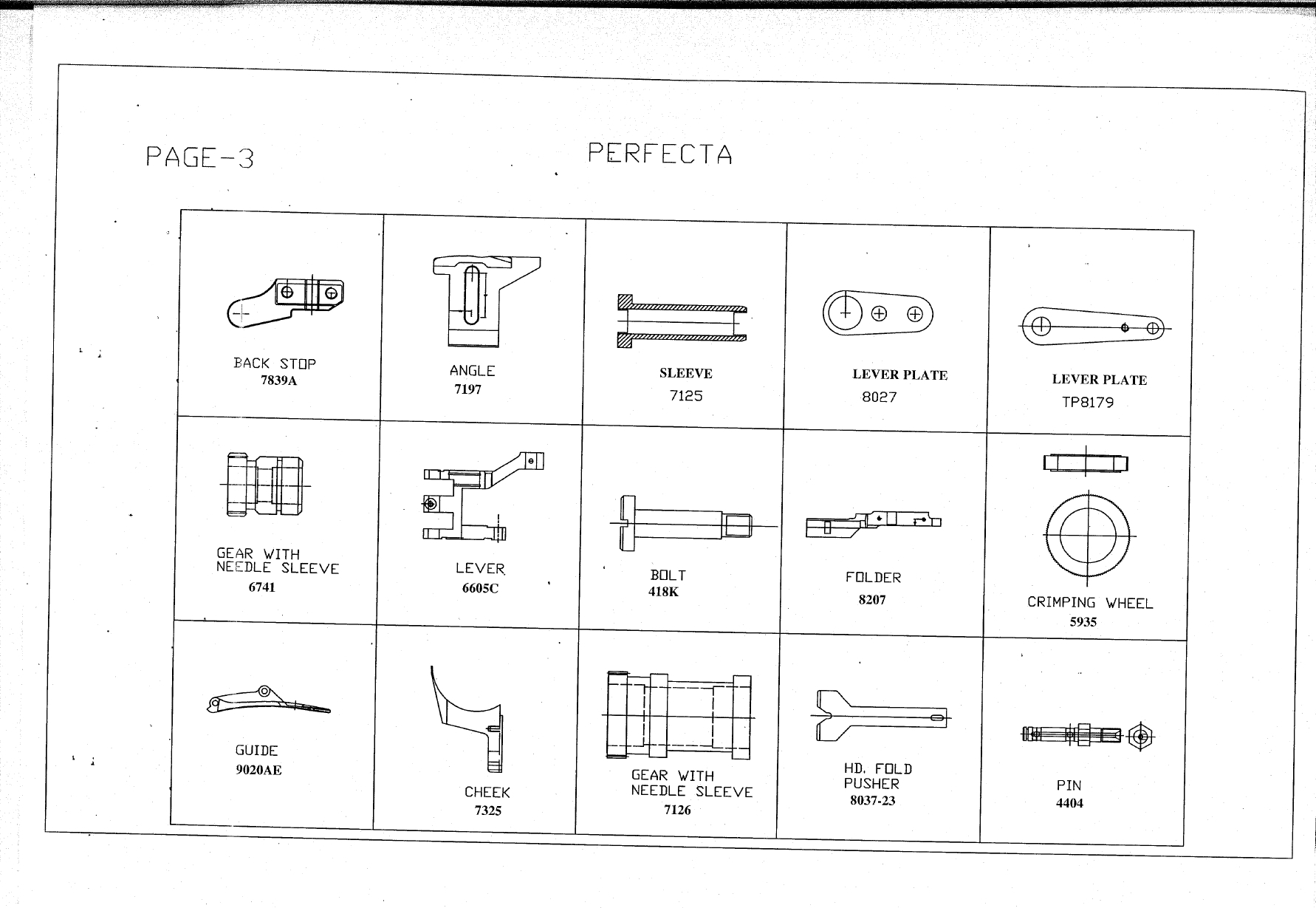 Perfecta Teabag Packaging Machine Spares - Material: Mild Steel
