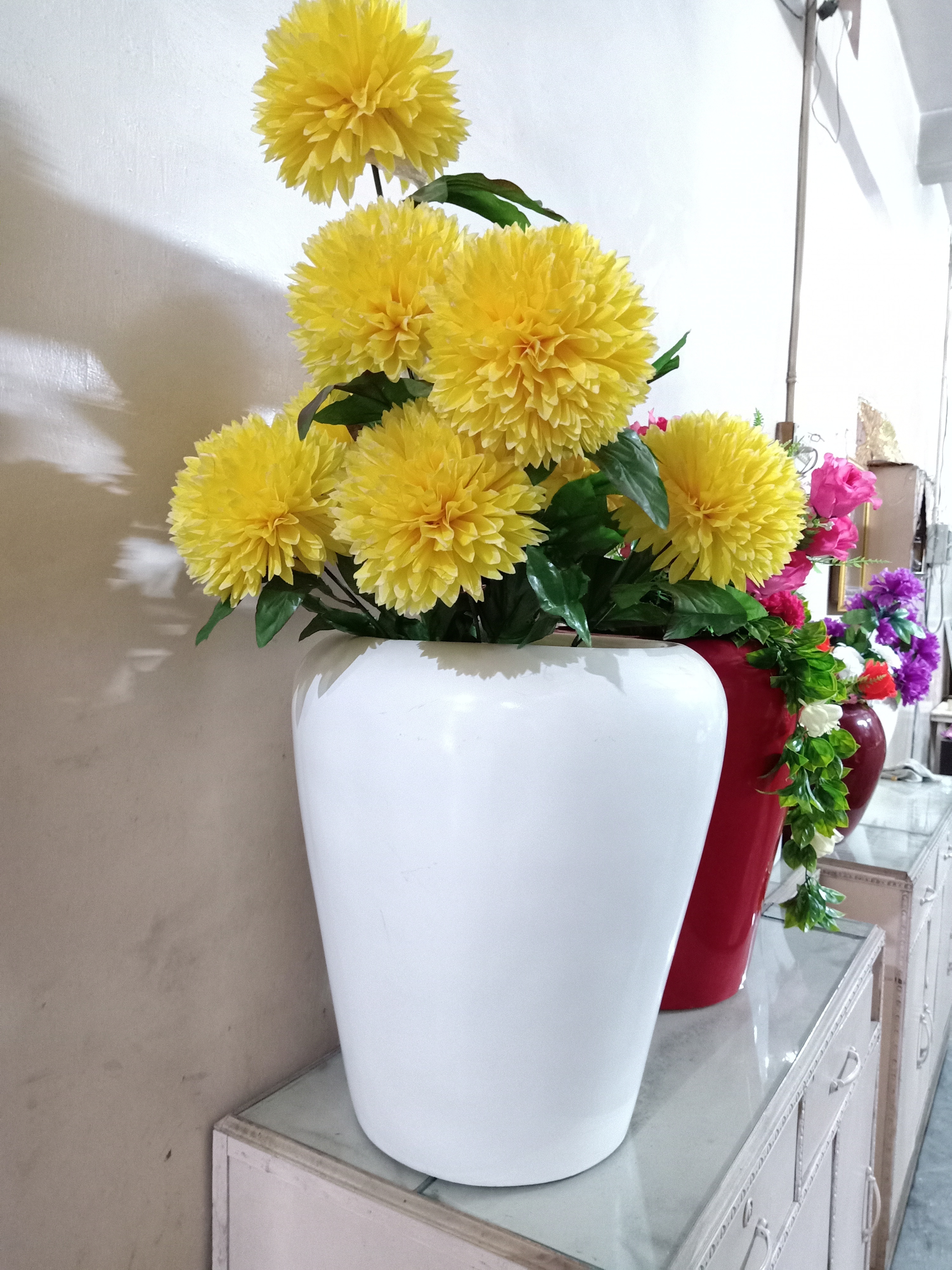Yellow Decorative Flower Pot