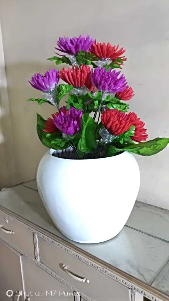 Multi Color Round Flower Pot