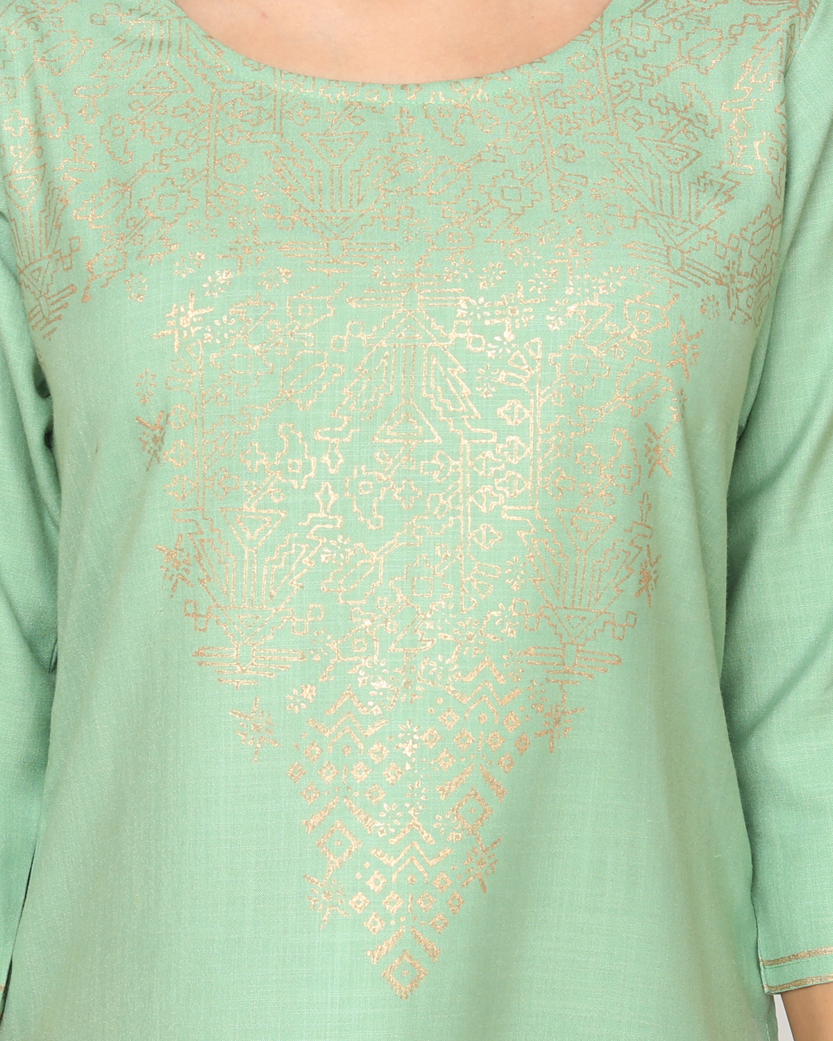 Green Print Palazzo Kurta