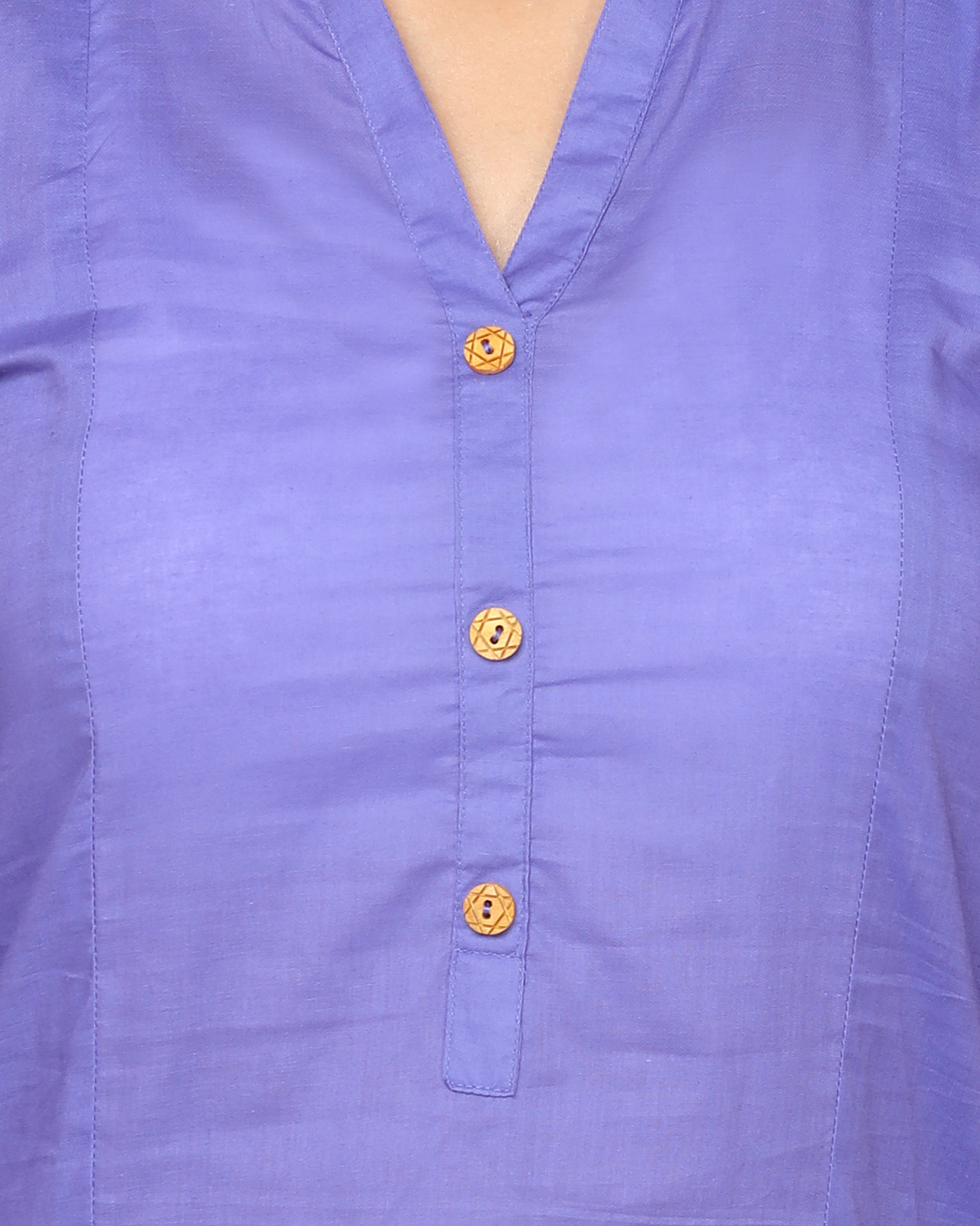 Purple Solid Kurti Patti