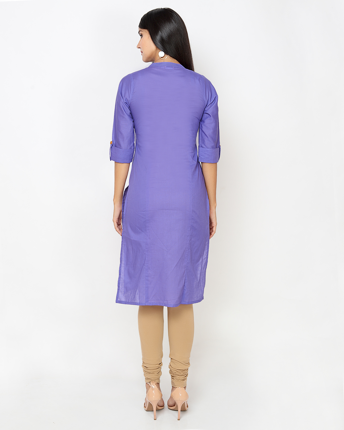 Purple Solid Kurti Patti