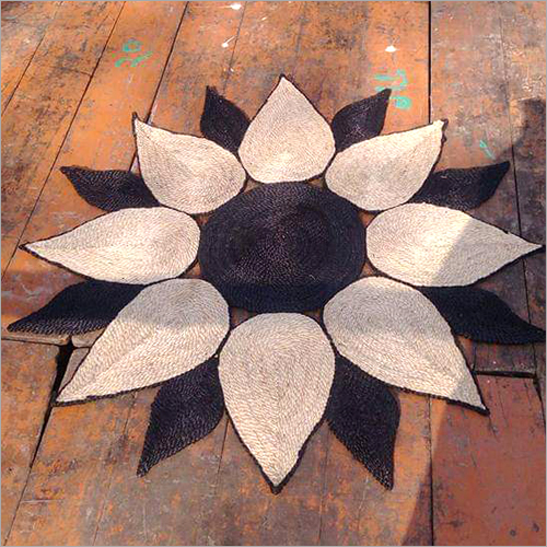Flower Shape Handloom Carpet Quick Drying