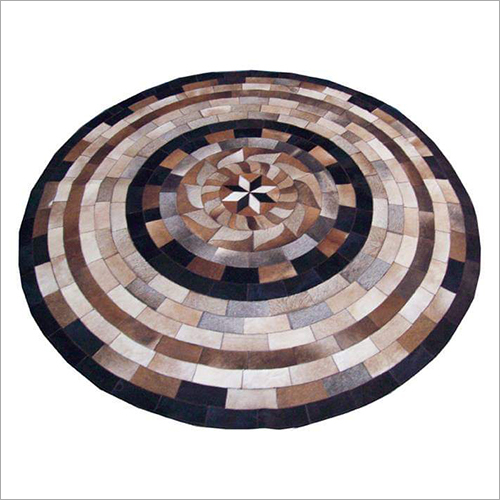 Stylish Round Handloom Carpet Quick Drying