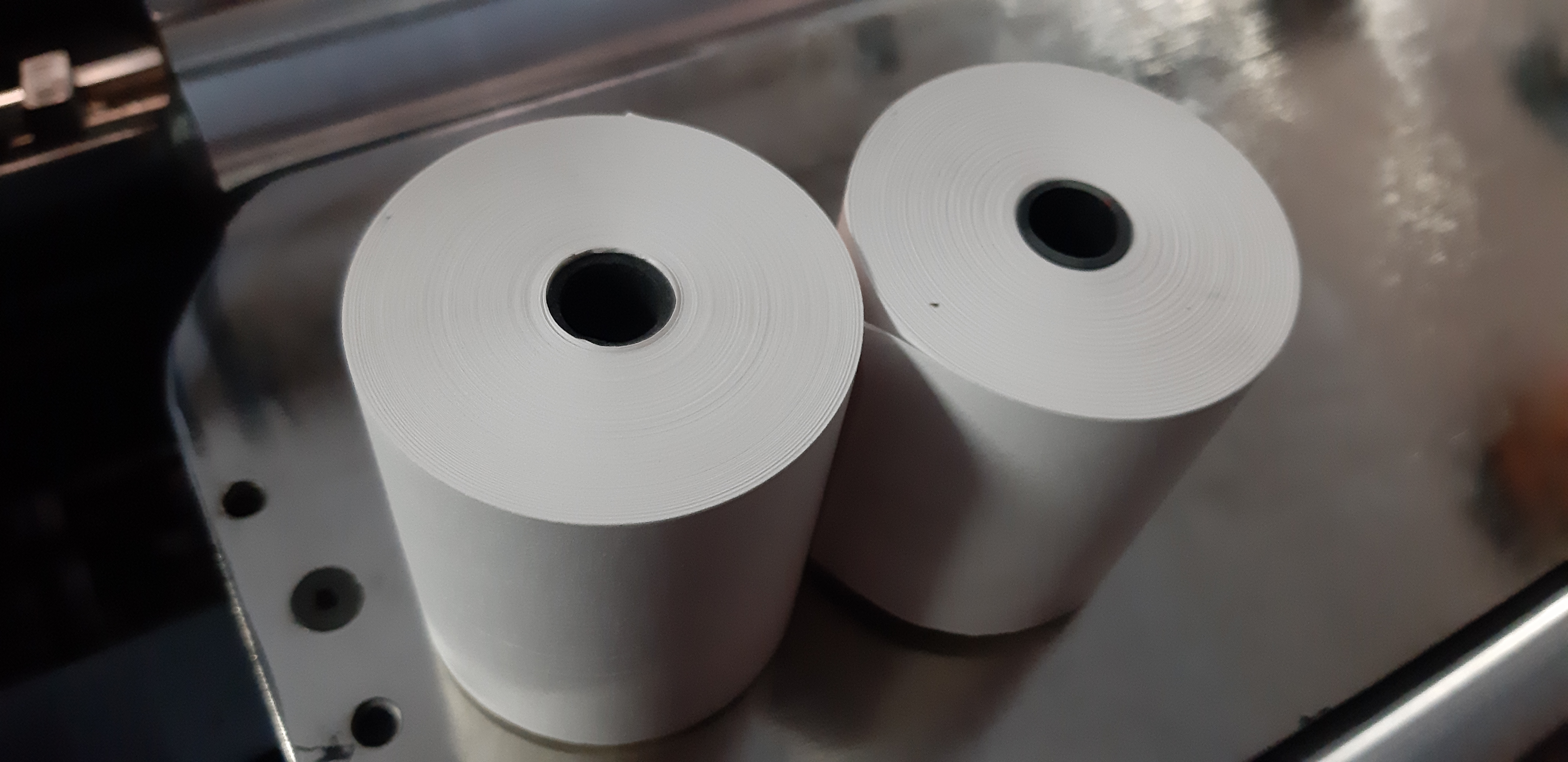 Silver & White Thermal Paper Slitting Rewinding Machine