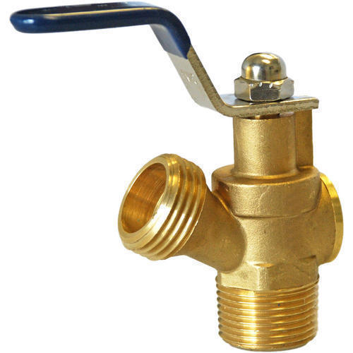 Drain Valve - 24 x 24 cm, Golden | Manual Operation, 20-125 °C Temperature, 360-460 Volt, 50-500 Grams Weight, Industrial Use