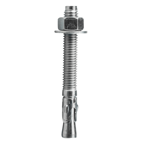 Heavy Duty Through Anchor - Steel, Customizable Length & Size, Silver | High Resistance Anti-Sliding, Uniform Pressure Distribution, Zinc Plated