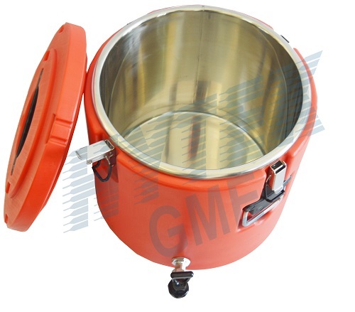 Insulated Round Container - Stainless Steel, 10 Ltr Size, Dia - 290mm, Height - 310mm, Ideal For Hotel And Restaurant Use