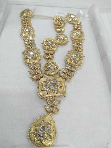 Kundan Gold Necklace - Gold Plated, Hand-Picked Kundan Stones | Traditional Jewellery Set for Elegant Party Wear