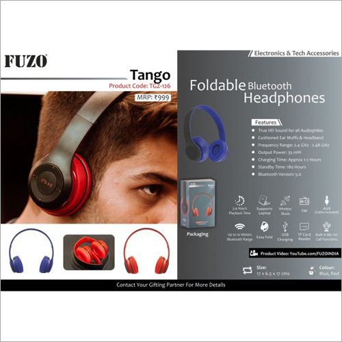 Bluetooth Headphone - Red Color, Bluetooth 5.0 Connectivity , 8-Hour Battery Life, 40mm Drivers, Foldable Design for Music and Calls