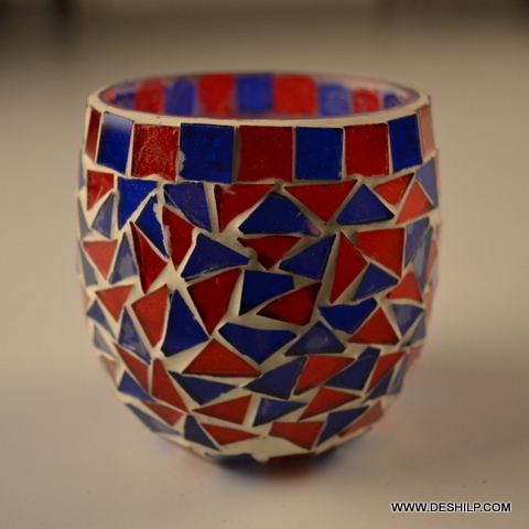 Colorful Glass T Light Candle Holder For Ceremony - Style: Modern Arts