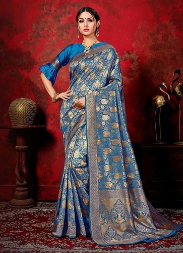 बनारसी सिल्क लेटेस्ट डिजाइनर पार्टी वियर ज़री वर्क साड़ी कलेक्शन