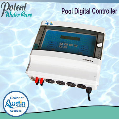 Swimming Pool Digital Controller - PVC Material, 220 V Electric Power, 50 Hz Frequency | White & Black Color, Rectangular Shape, Includes 3 Dosing Pumps, Warranty Offered