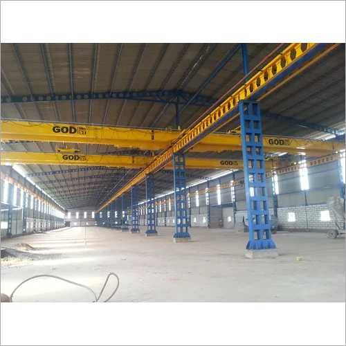 Single Girder Crane - Metal, Customized Size with 30 Span | Max. Lifting Load 20 Metric Ton, 25 RPM Speed, Long Life and Easy Maintenance