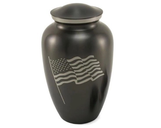 Silver Oak Urn - Brass Metal, 10.4h X 6.1d Inches, Silver Finish - Engraved Design With Floating Hearts, Ideal For Home Decoration And Memorial Showcase