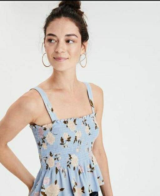 Women Tops - Rayon Floral Tank Top, Mustard Color, Size Range S-xl | Casual Wear For Summer Outings, Hand Wash Care Instructions