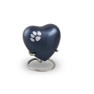 Raku Pet Heart Keepsake - Solid Brass, 2.9x2.7 Inches, Raku Finish | Paw Prints Collection, Floating Hearts Of Love, Ideal Home Decoration